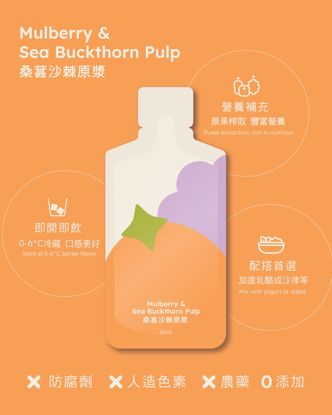 Grandmorus Mulberry & Sea Buckthorn pulp (Best before: 4 August 2026)