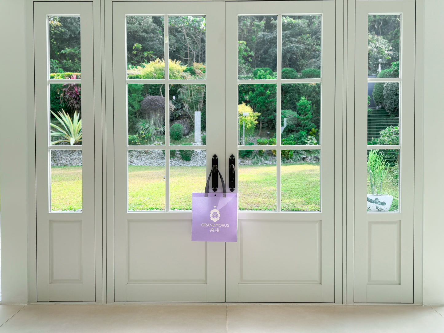 Grandmorus Gift Bag (Purple Reusable Tote Bag) + Gift card